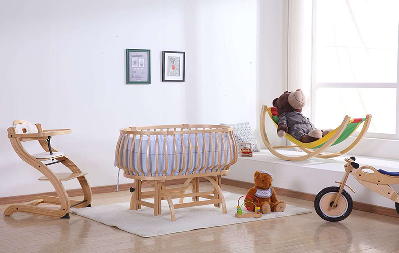 WOODED BABY CRIB FLD-201303