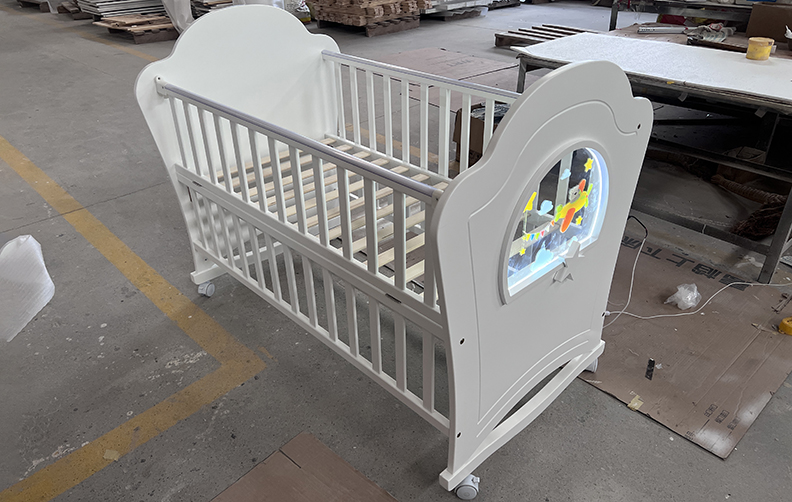 wooden baby crib QR-26