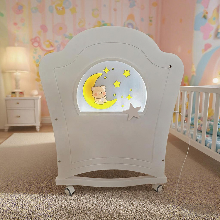 wooden baby crib QR-26-bear