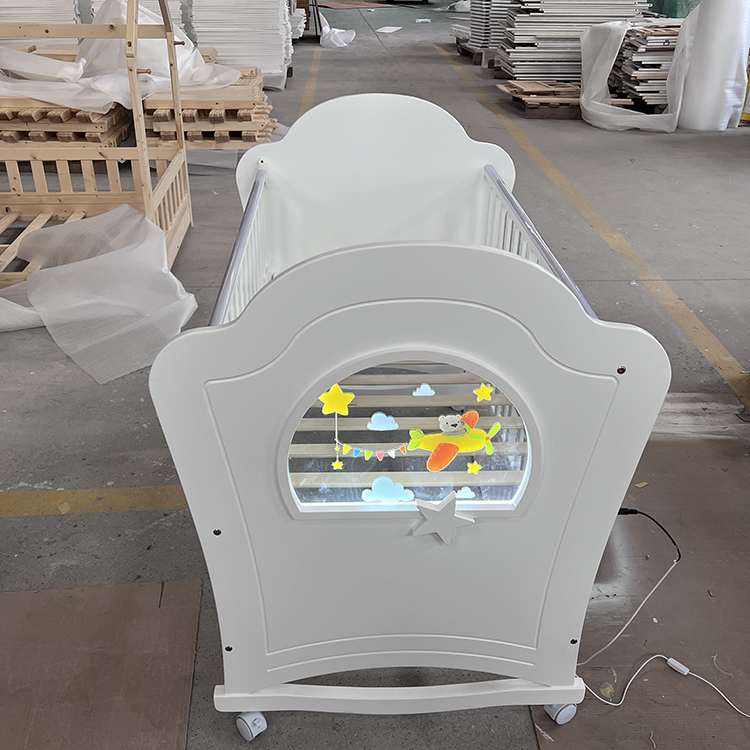 wooden baby crib QR-26