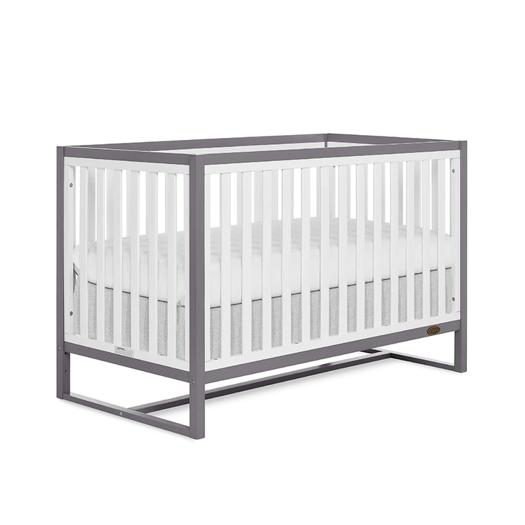 Full size crib F-140 - grey&white