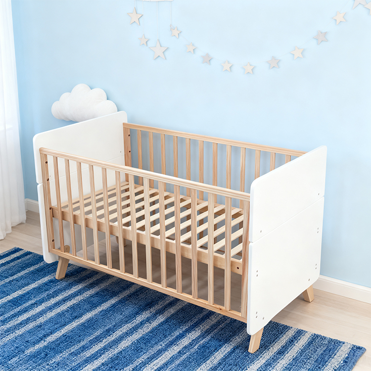 wooden baby crib QR-03