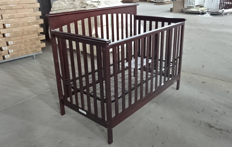 Full size crib F-117 solid wood baby crib manufacturer